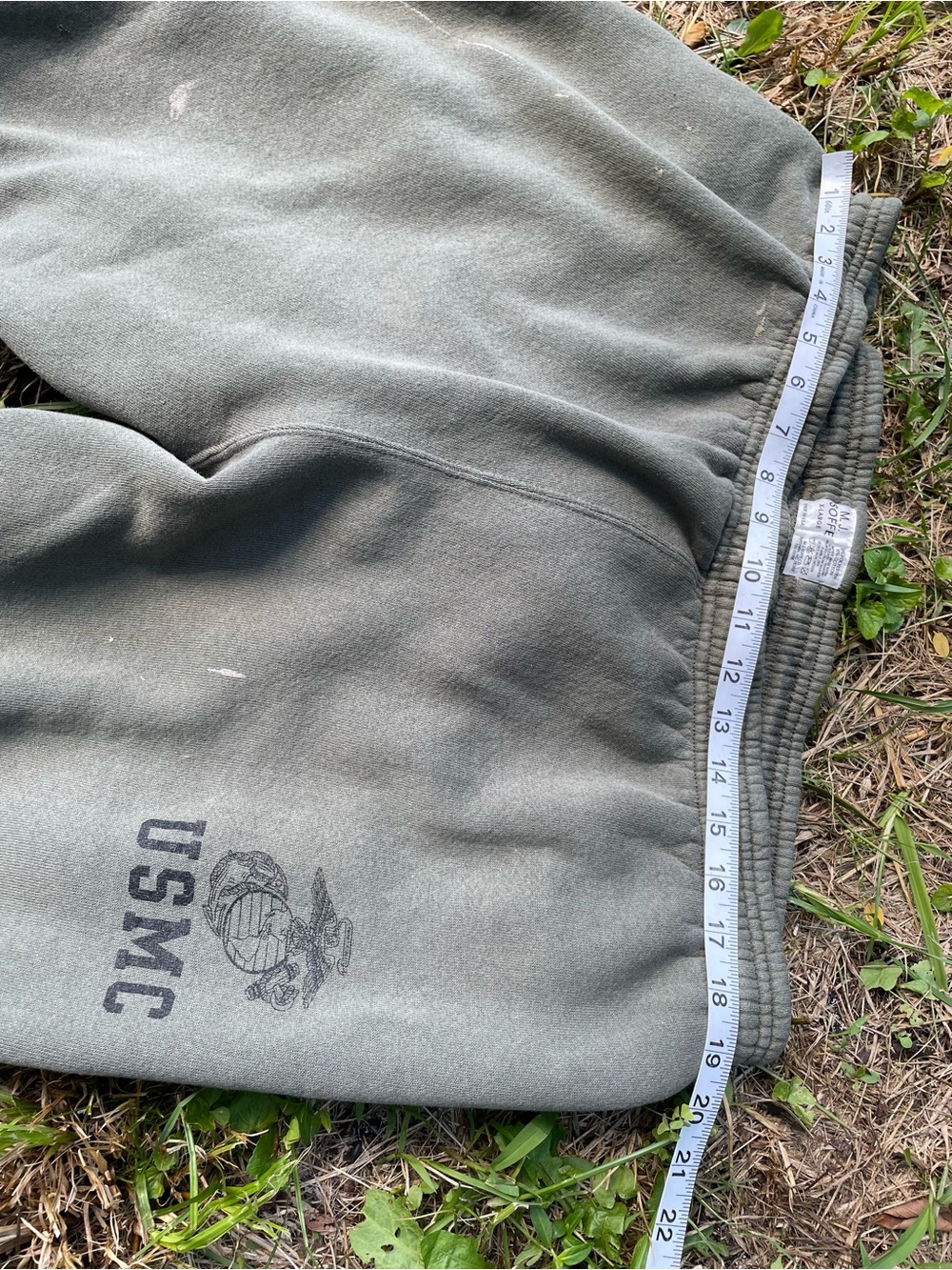 Vintage 90’s USMC Joggers Olive Green Made In USA - Picture 4 of 5